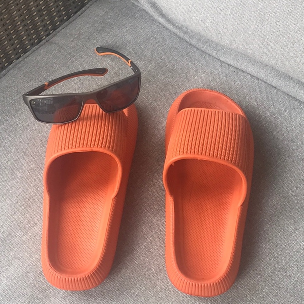 Sunglasses not for sale but this great pair of pumpkin color casual kickers are!